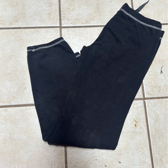 Y2K PINK VS jogger pants black peace sign womens small 2008 drawstring 28L - Picture 7 of 7